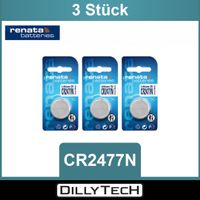 Renata CR2477N Lithium Knopfzellenbatterie - 3 Stk.