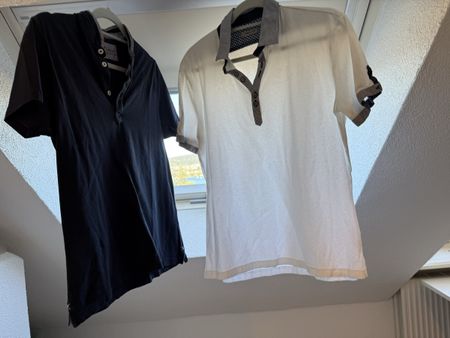 2 Belmonte Trend Poloshirts dunkelblau weiss Grösse L