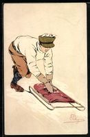 Carlo Pellegrini: Wintersportler mit sei