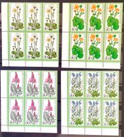 1977 D.Wiesenblumen  6er Block Satz Postfrisch Mi-n. 556-559