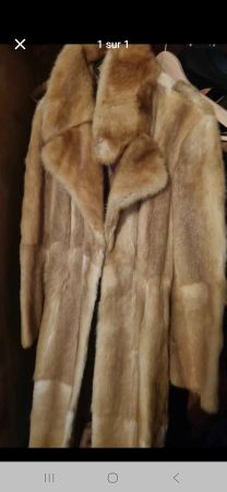 Manteau Mantel echte Fur fourrure S 36