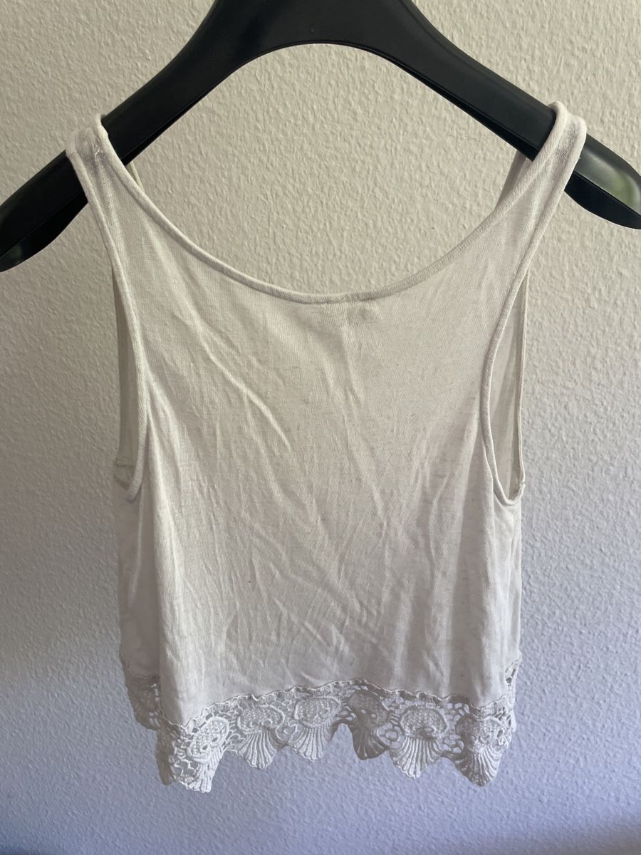 Zara Top: Zara TRF Top mit Spitze, weiss, Grösse S – Usato da Zürich venduto da ape_gb8z 2