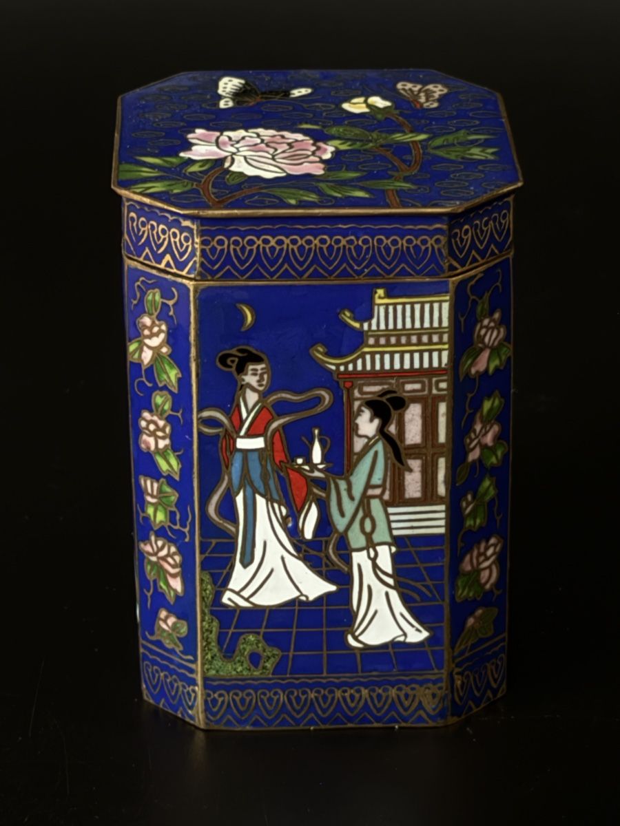 Altro per la casa: VIntage chinesische Cloisonné Teedose – Usato da Luzern venduto da downtonabbey 2