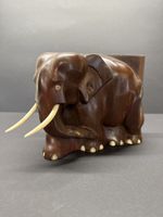 Bücherstütze, Holz Elefant vintage, Deko-Objekt