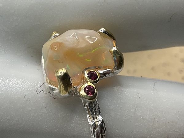 Anelli: Opalring in Sterlingsilber, Gr 55 – Nuovo (secondo la descrizione) da Luzern venduto da S.Kern01 3