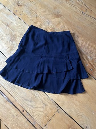 Sandro Paris Minirock, Gr. 38 Dunkelblau, Sommerrock