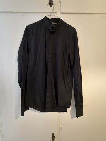 Camicia nera uomo Outfit Italia taglia L slim fit