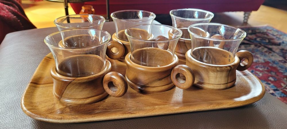 Feelino Tasse a Cafe, Lot de 6x Tasse Double Paroi avec 6 Cuillères