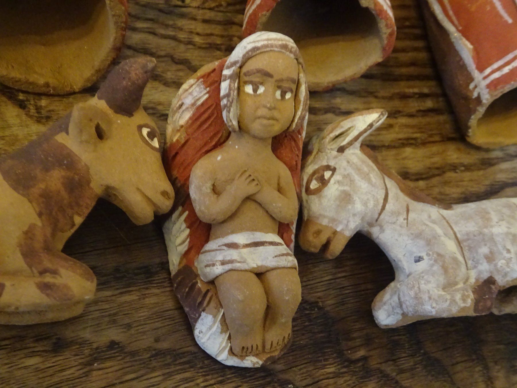 Figuren: Alte Tonkrippe - Südamerika – Gebraucht aus Esslingen von eintagammeer 5