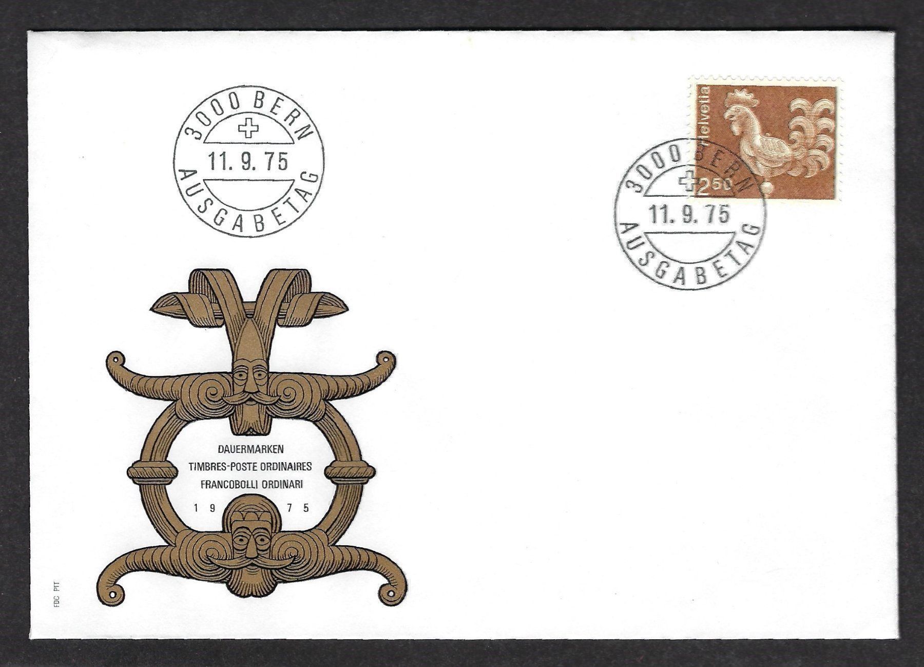 Alle Briefmarken: Dauermarken 11.9.1975, Ersttagsbrief – Gebraucht aus Luzern von Einh0rn