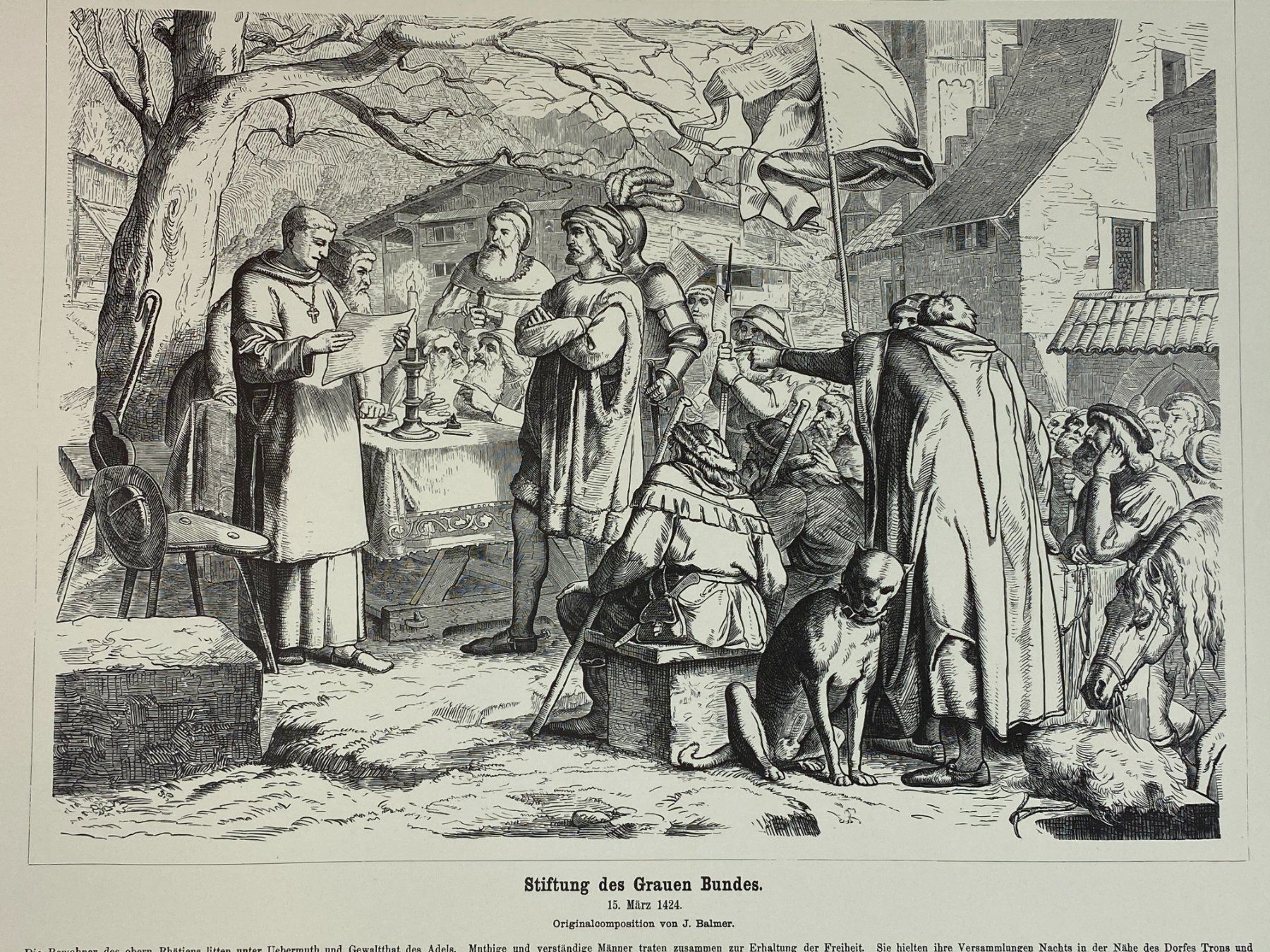 Poster & Bilder: Stiftung des grauen Bundes 1424 – Gebraucht aus Wollerau von Sammler-Ecke 1