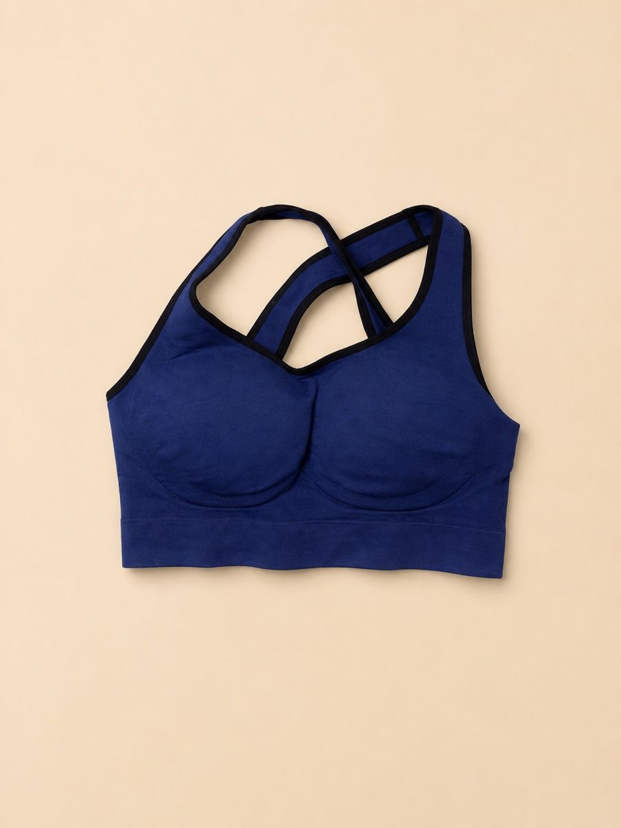 Top: BRASSIÈRE DE SPORT BLEUE – Nuovo (secondo la descrizione) da Lausanne venduto da KeNaChic 1