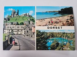 Carte postale multiview vintage du Dorset, GB - John Hinde