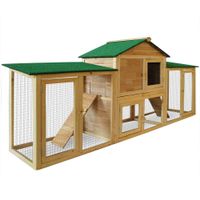 Hasenstall mit 2 Etagen 204 x 45 x 84 cm