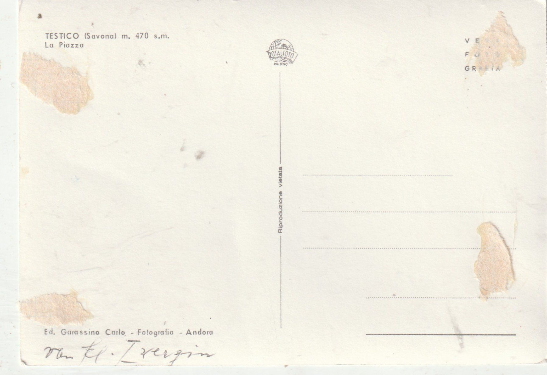 Cartoline postali: Testso Savona – Usato da Lumbrein venduto da made02 1