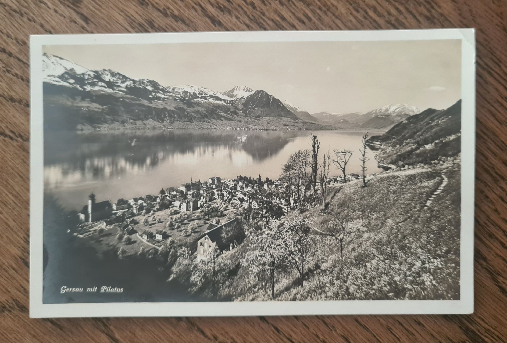 Cartoline postali: Gersau mit Pilatus 1930 – Usato da Ebikon venduto da Donar50
