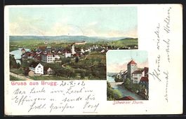 Brugg, Schwarzer Thurm, Gesamtansicht au