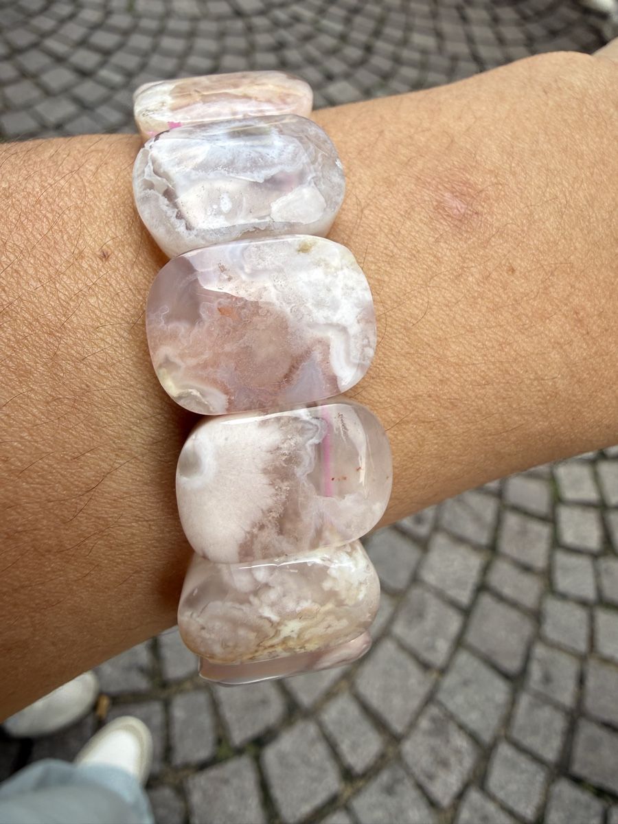 Bracciali & Braccialetti: Sakura Achat Armband  Rosa – Elastischer Kirschblüten – Nuovo (secondo la descrizione) da Jegenstorf venduto da SteinGlanz 5