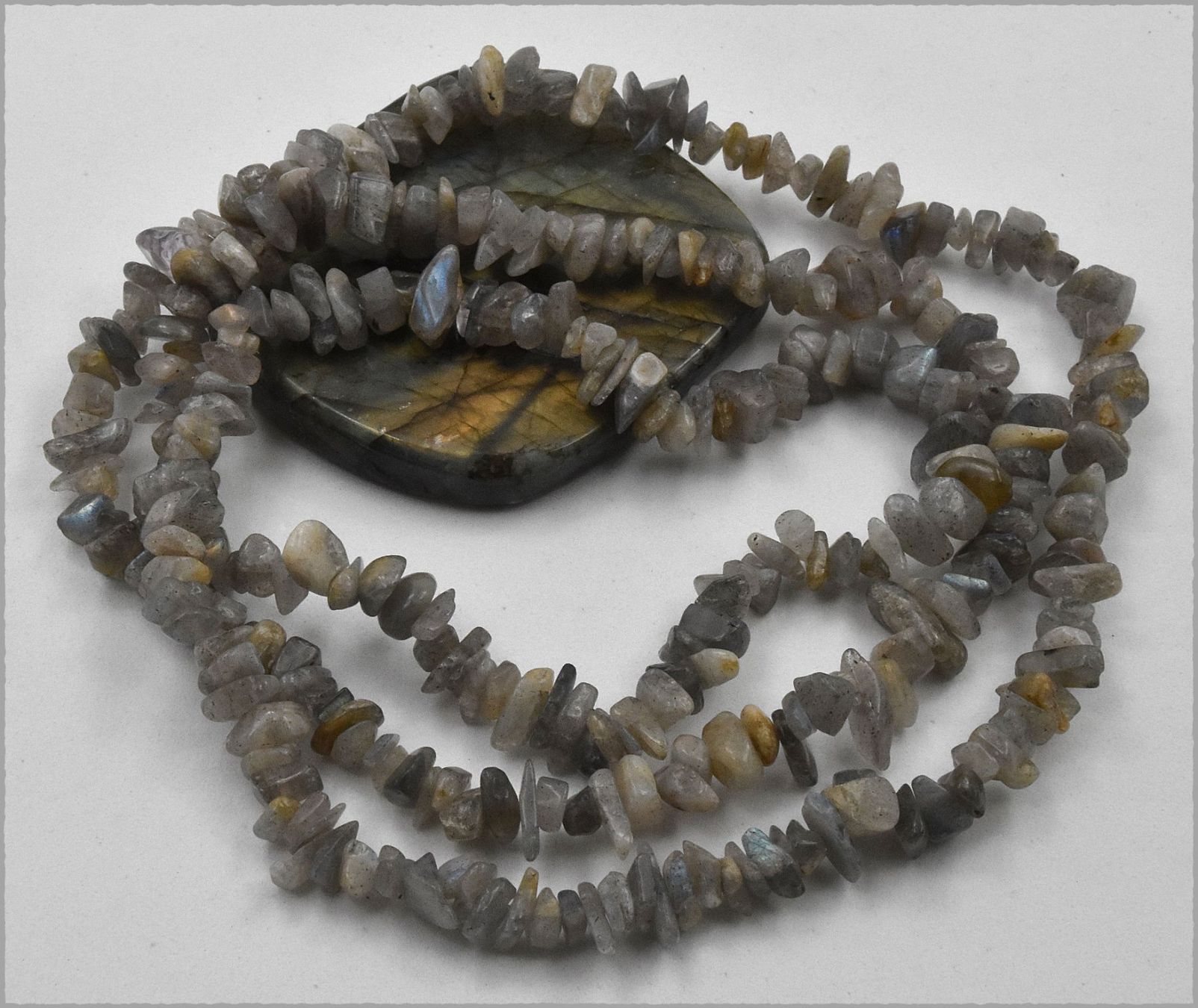 Catenine: Labradorit Splitterkette Endloskette ca. 89cm – Nuovo e nell'imballaggio originale da Oberglatt ZH venduto da Goldfee1 7