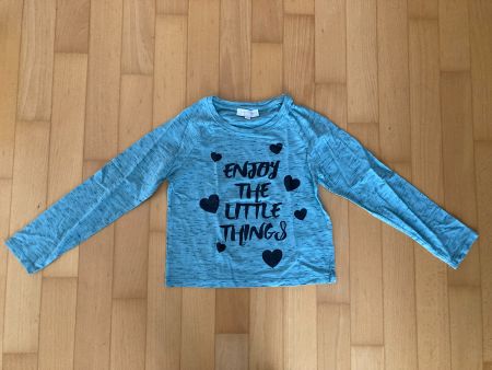 Langarm Shirt türkis  "enjoy the little things"