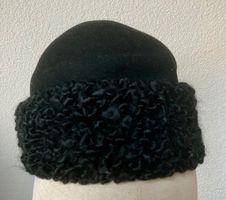Damenhut mit Persianer-Rand Mod. Miss Marpel für Theater