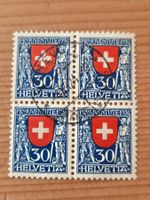 CH-PJ-4-er Block mit Vollstempel aus 1924 gemäss Bild D16
