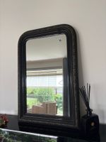 Miroir classique ancien noir et doré Louis Philippe 19eme
