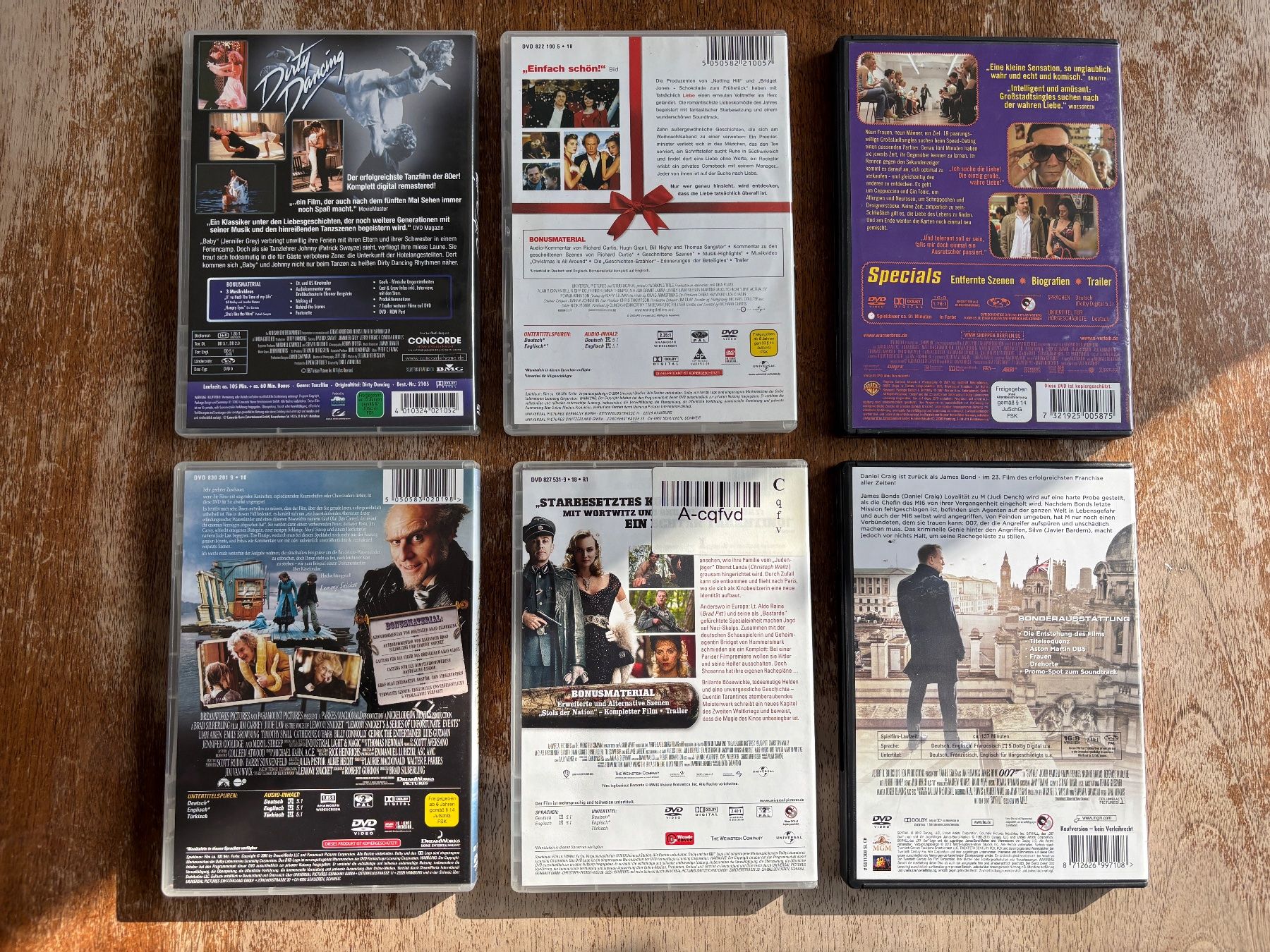 Tutti i DVDs: 6 DVDs: Dirty Dancing, Tatsächlich...Liebe, Skyfall, usw. – Usato da Cham venduto da CarmenBu 1