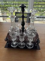 Antikes Likörservice mit Karaffen und Gläser, Top! (52)