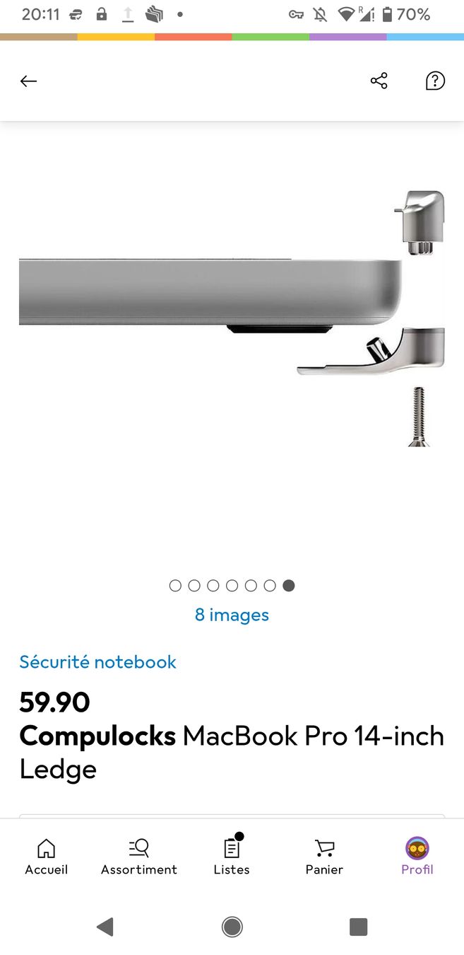 Cadenas: Compulocks MacBook Pro 14-inch Ledge verrou de sécurité neuf – Neuf avec emballage d'origine à Vessy par Avicci 6