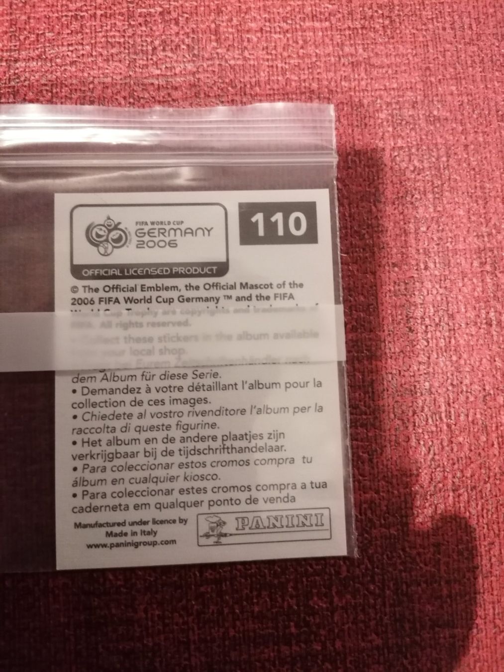 Panini Carte collezionabili: Ricardo WM 2006 OWEN Nr. 110 – Usato da Balsthal venduto da roh_dt72 1