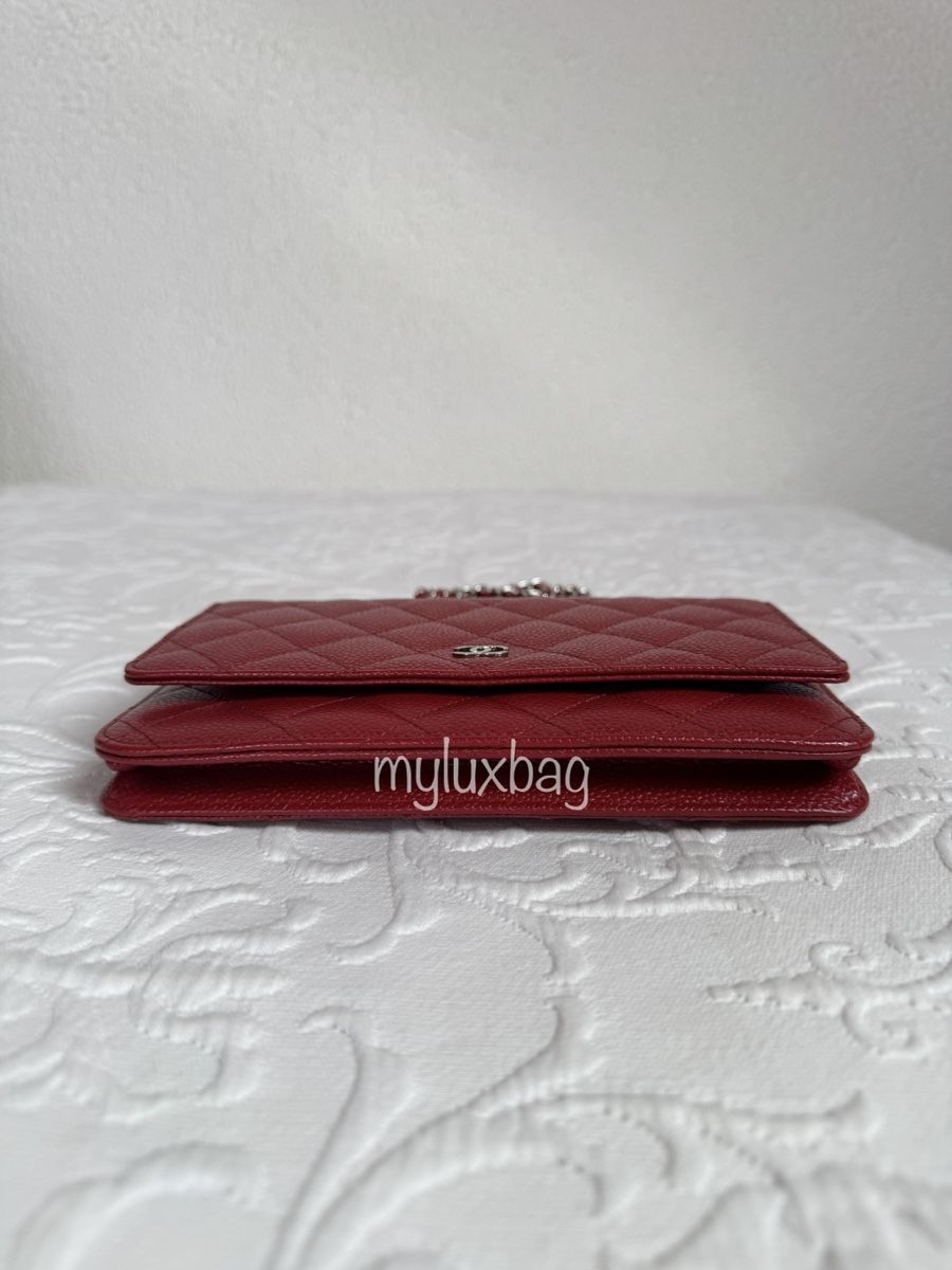 Chanel Borse da donna: Chanel Wallet on Chain WOC Caviar Red Silver Hardware – Usato da Wil SG venduto da Myluxbag 1