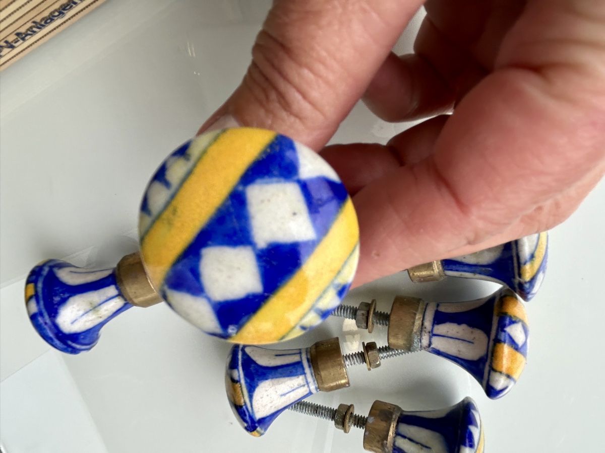 Ferramenta: 6 Keramik Möbelknöpfe - bunt und einzigartig! – Nuovo (secondo la descrizione) da St. Urban venduto da uschi73 3