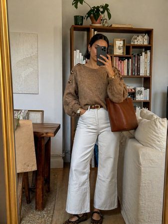 Sezane Strickpullover Mohair Braun Gr. S