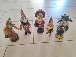 5 Fasnachtsfiguren alti Tante, Plätzlibajass, Waggis