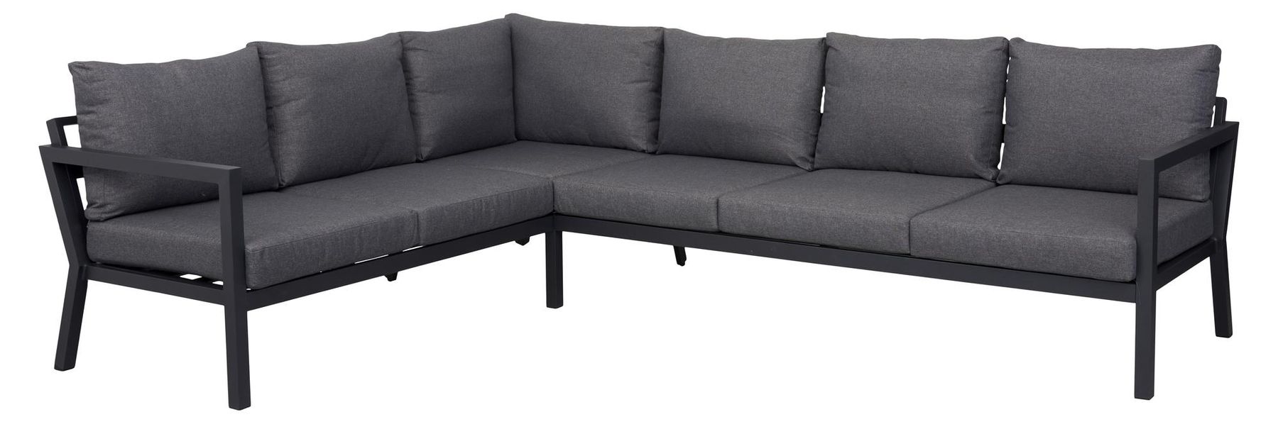 Divani: Ecksofa Katinka mit Kissen - Schwarz, Grau – Nuovo e nell'imballaggio originale da Bremgarten AG venduto da simpliCH