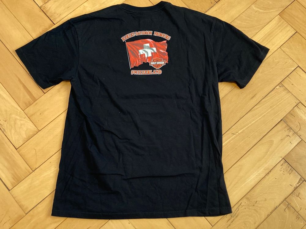 Harley-Davidson T-shirt: Harley Davidson T-Shirt Switzerland Zurich See Fribourg Sz L – Usato da Lausanne venduto da le_souk 1