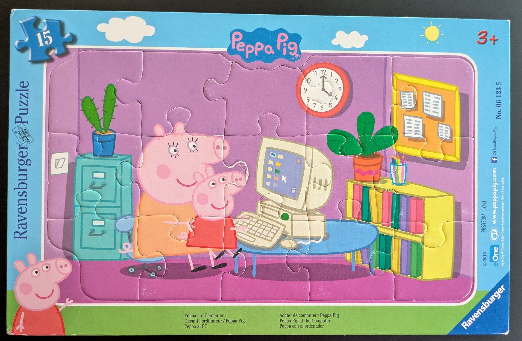 Ravensburger Puzzle: Kinderpuzzle 15 Teile - Peppa Wutz - Peppa am Computer, 3+ – Usato da Kölliken venduto da mic_9n9d