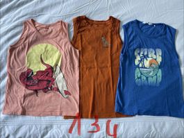 3er Set Tanktops für Jungs, Grösse 134 - Sommerlook!