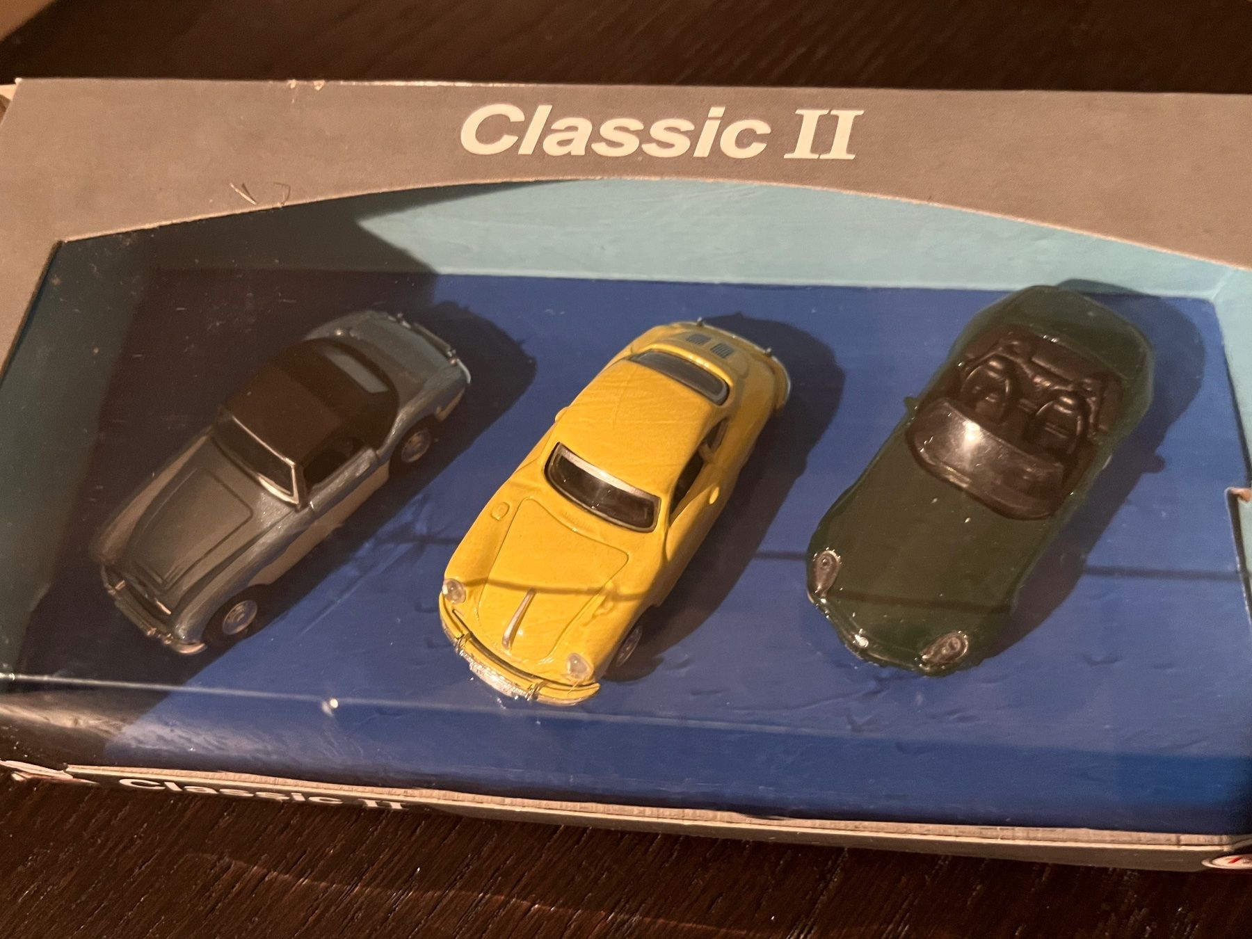 Jaguar Modellini d'auto: Austin Healey Porsche 356 Jaguar E type – Nuovo e nell'imballaggio originale da Boudry venduto da martin8mum 3