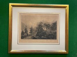 Original Stahlstich C. Huber um 1860 – Ansicht auf Felsberg