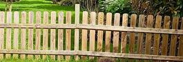 TOP Gartenzaun aus Holz  8 Zaunelemente Rundbogen inkl. Tor