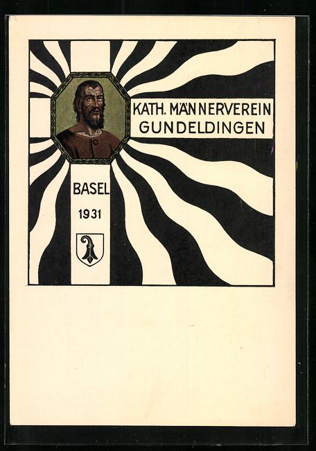 Ansichtskarten: Basel, Kath. Männerverein Gundeldingen, – Gebraucht aus Berlin von bartko-reher