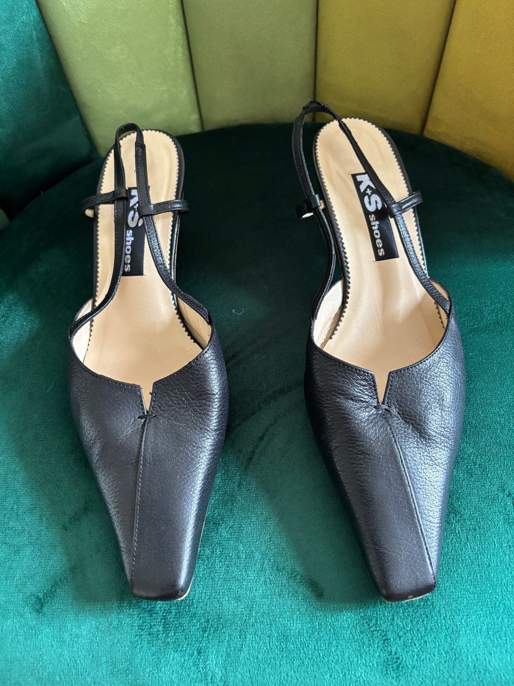 Herrenschuhe: Pumps schwarz Leder Grösse 41 Slingback – Gebraucht aus Burg im Leimental von nat_5sxq 4