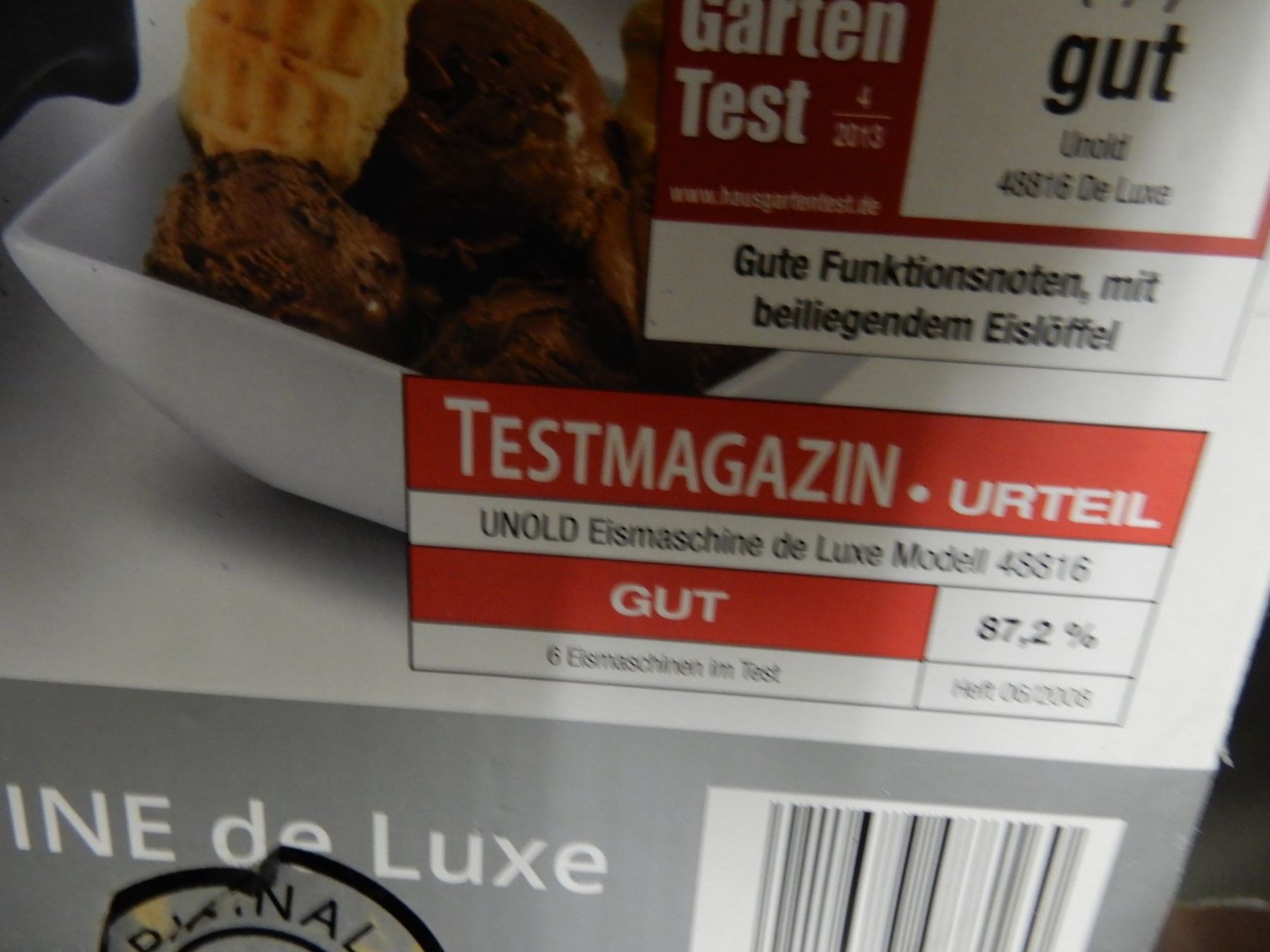 Elettrodomestici da cucina: Unold Eismaschine de Luxe - schnelles Eis-Vergnügen – Difettoso da Worben venduto da MaKo3252 3