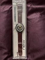 Swatch Automatic Uhr braun Leder neu im Karton