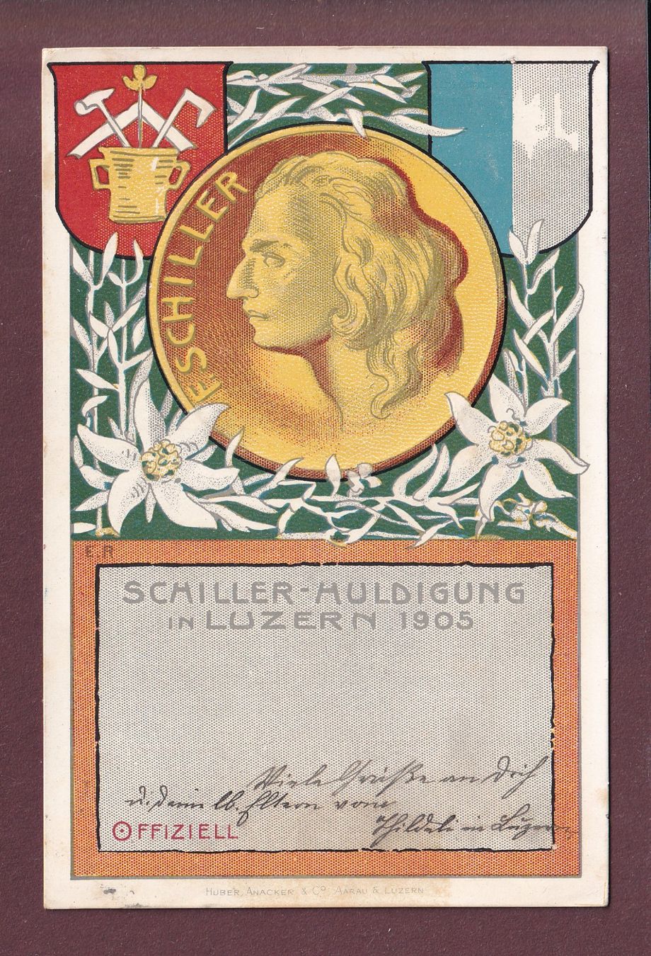 Cartoline postali: LUZERN - Schiller-Huldigung 1905 – Usato da Pully venduto da nicecards
