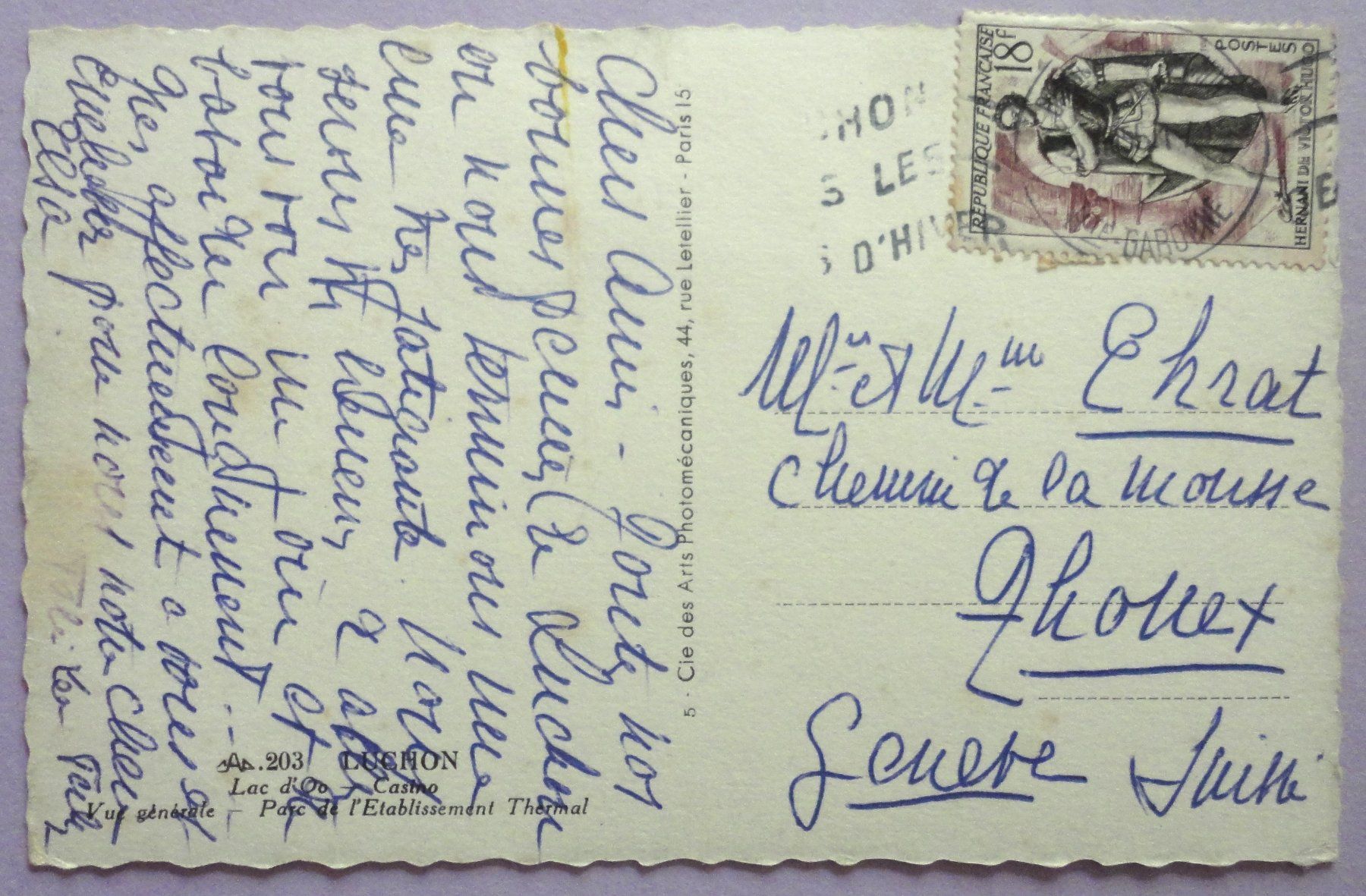 Cartoline postali: Souvenir de Luchon – Usato da Fétigny venduto da Billy2miny 1
