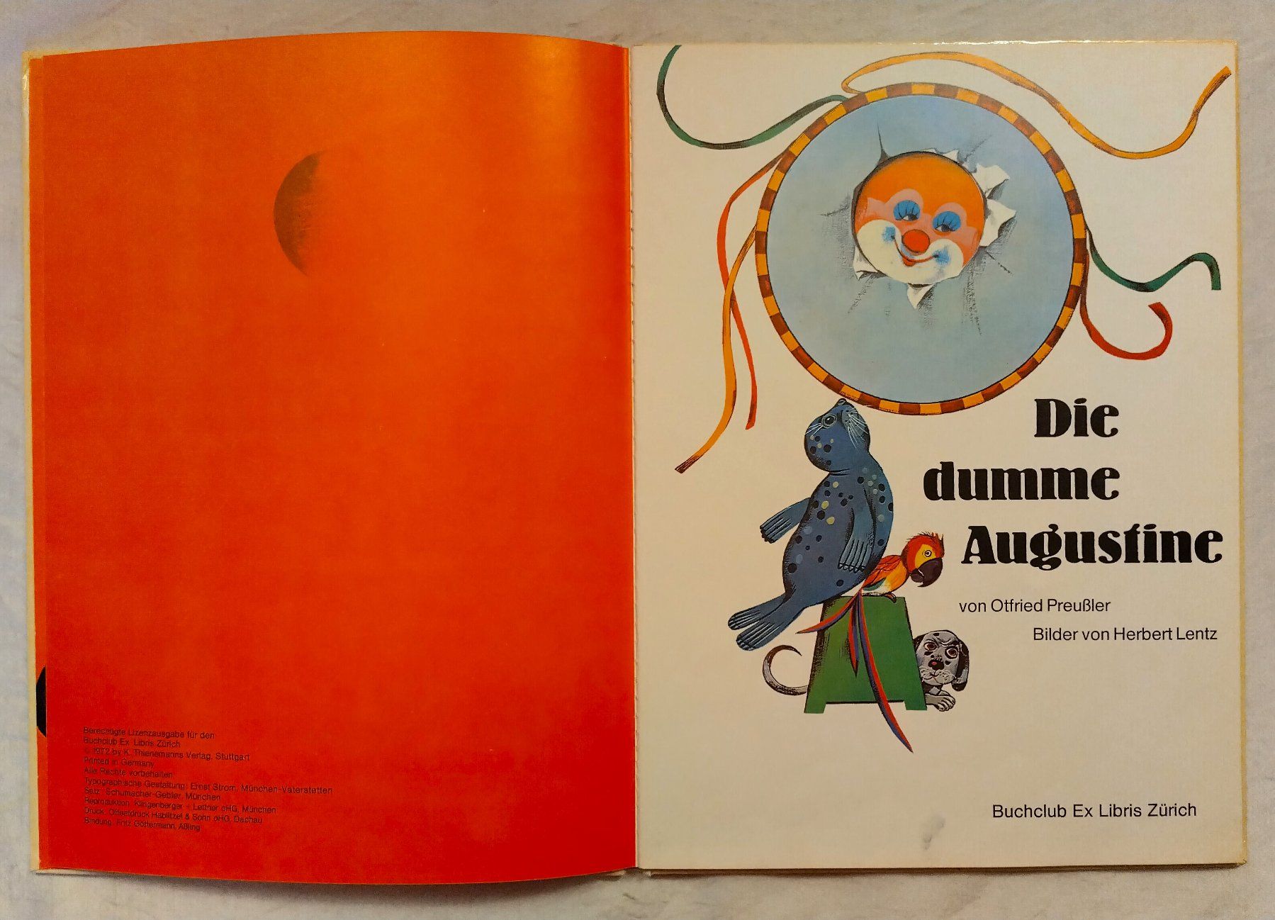 Libri: Otfried Preussler - Die dumme Augustine / Bilderbuch 1972 – Usato da Bellach venduto da JingleJerry 2