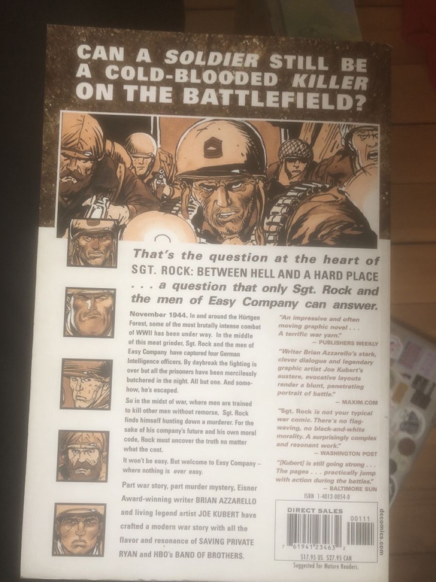 Fumetti: Sgt. Rock - Between Hell & A Hard Place - Trade Paperback – Usato da Lausanne venduto da fransadpop 1